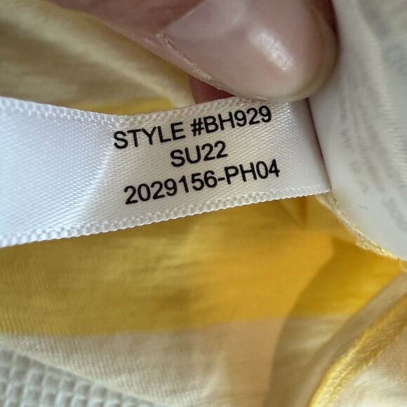 NEW J Crew Shirt Women’s Small Butter Yellow Rugby Striped Polo Knit Y2K Preppy - Picture 11 of 14